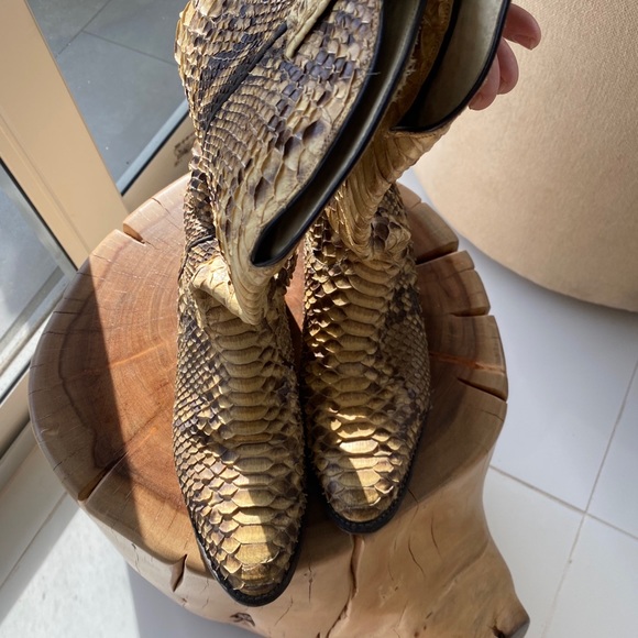 Python Skin Cowboy Boots - Picture 2 of 5